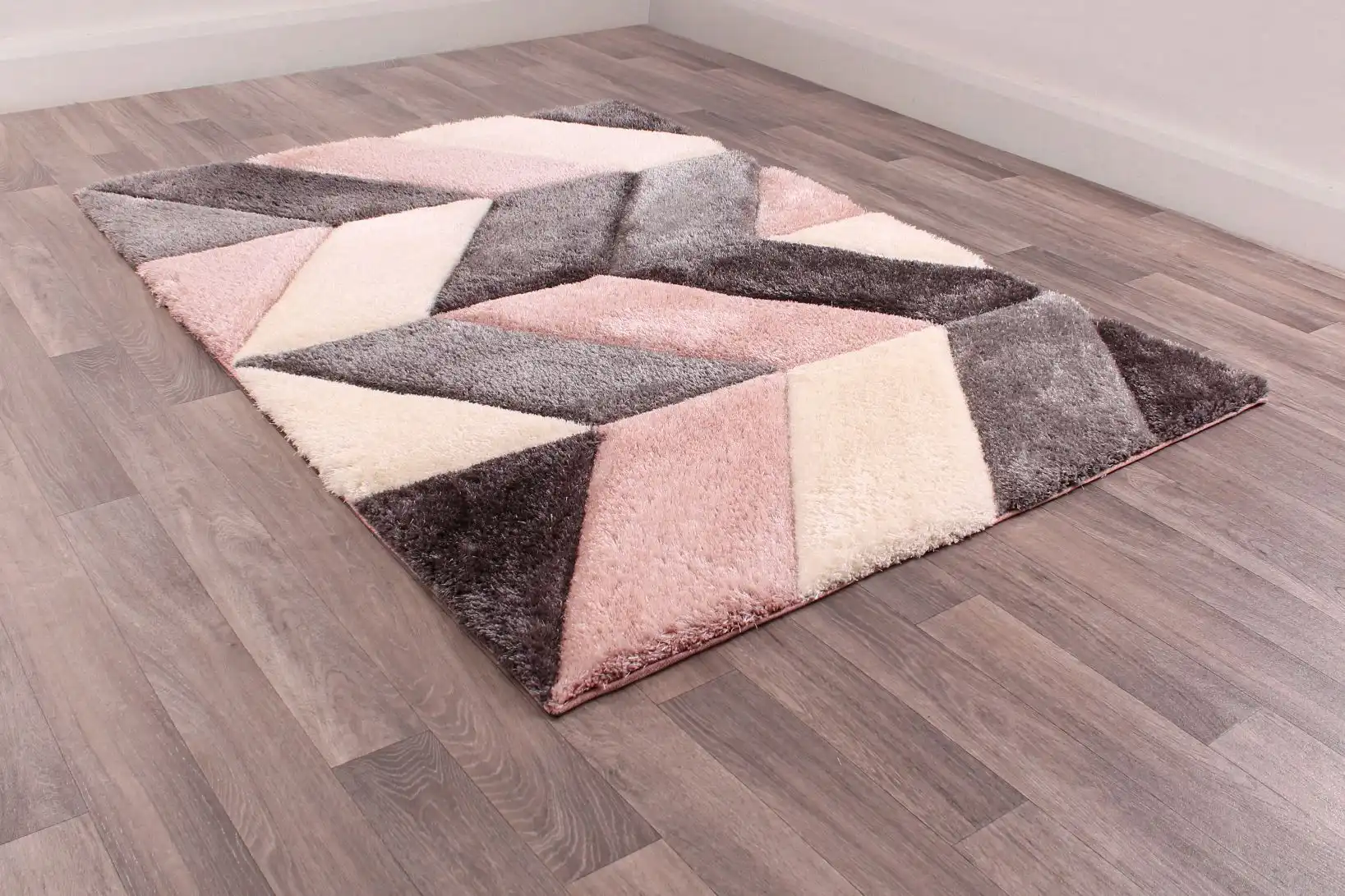 3D Carved Blazon Blush Rug - Image 4