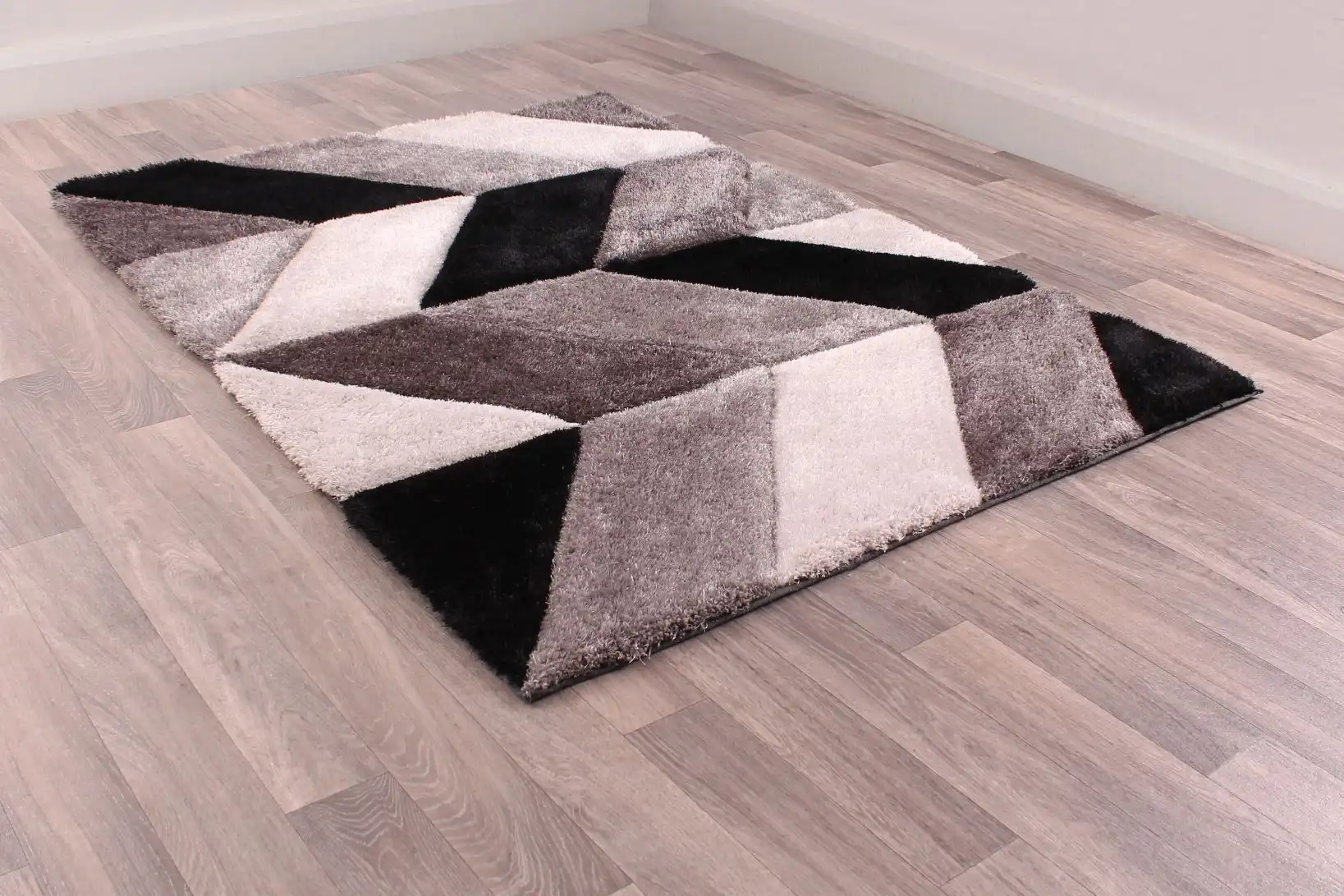 3D Carved Blazon Grey Rug - Image 4