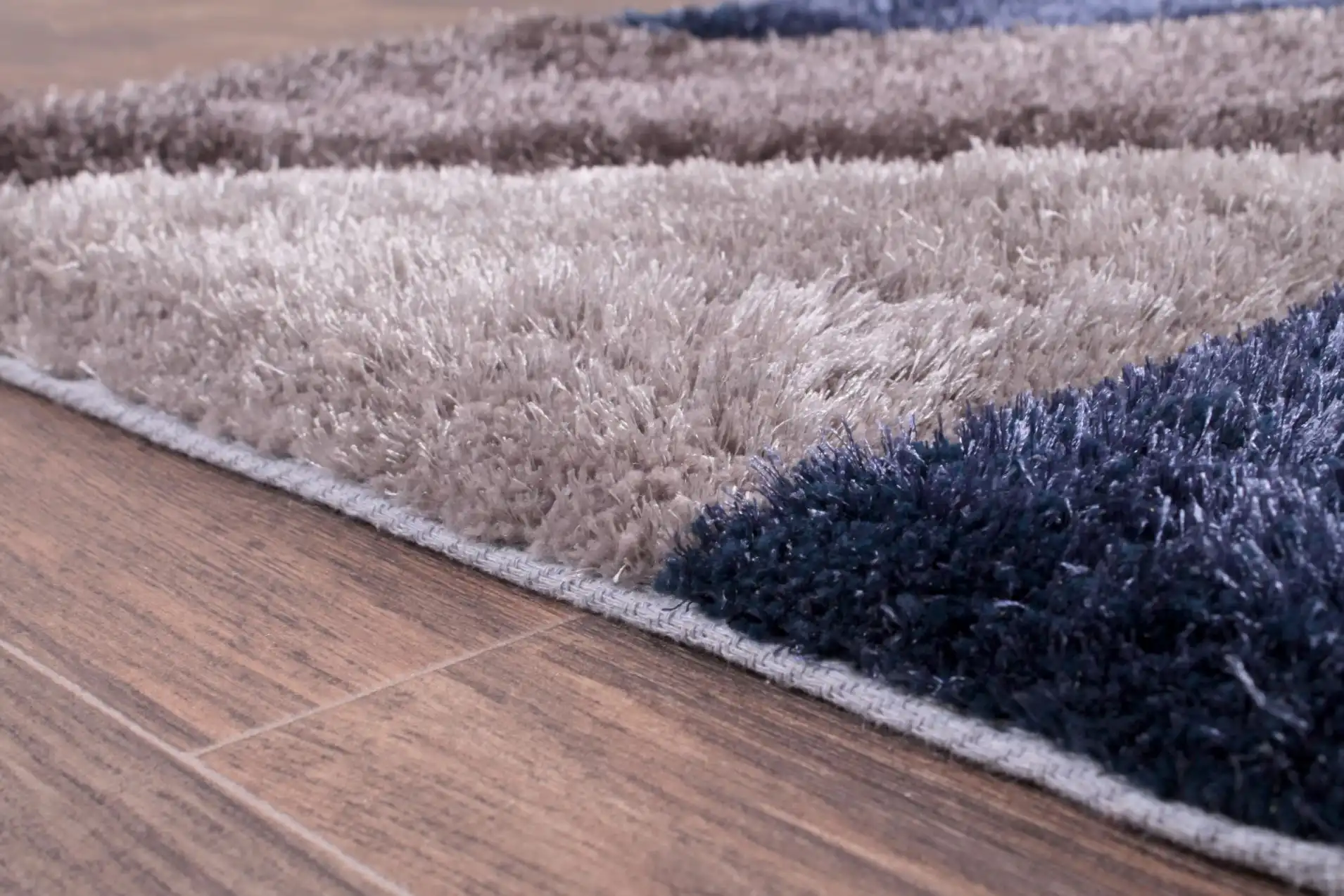 3D Carved Blazon Navy Rug - Image 5