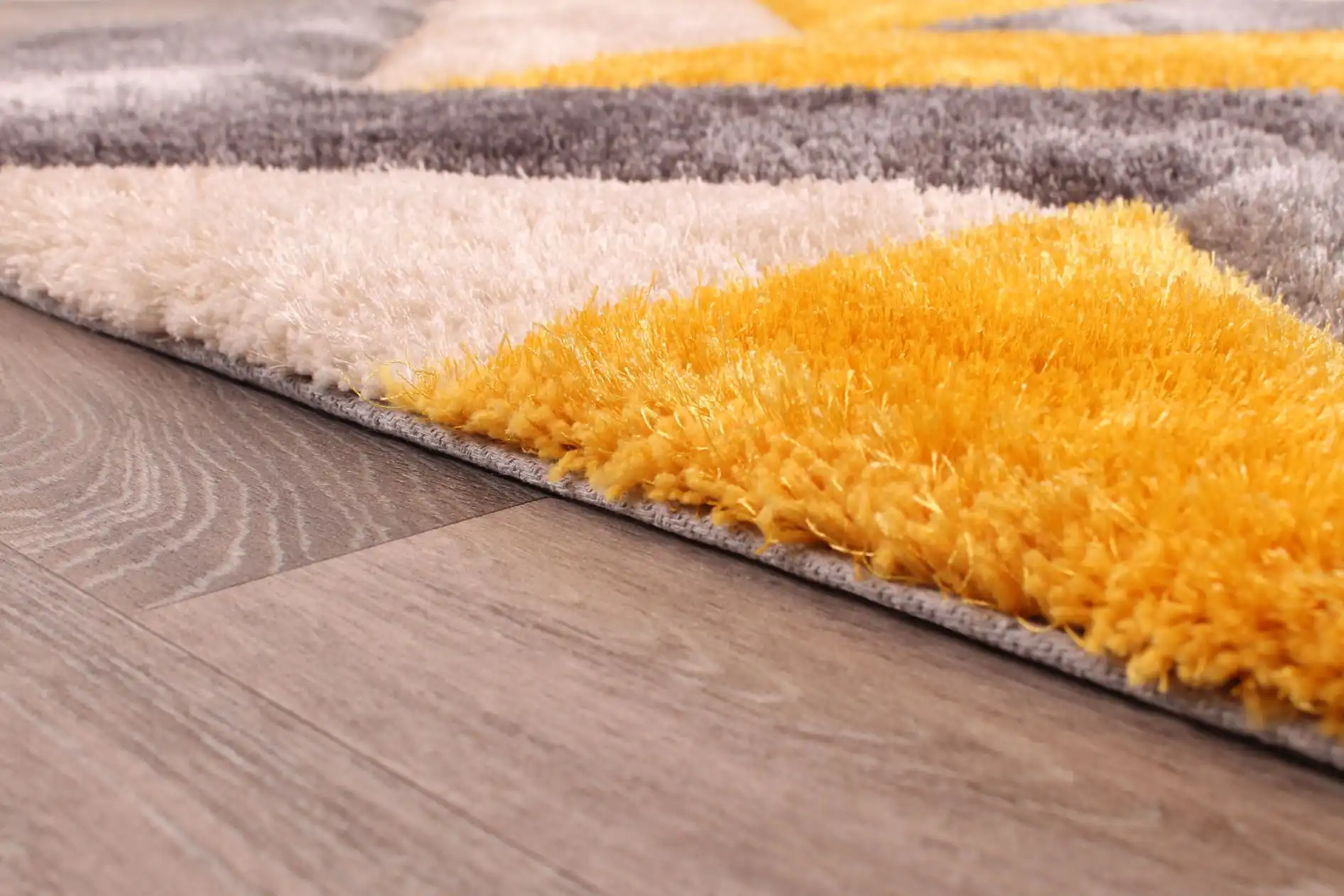 3D Carved Blazon Ochre Rug - Image 4