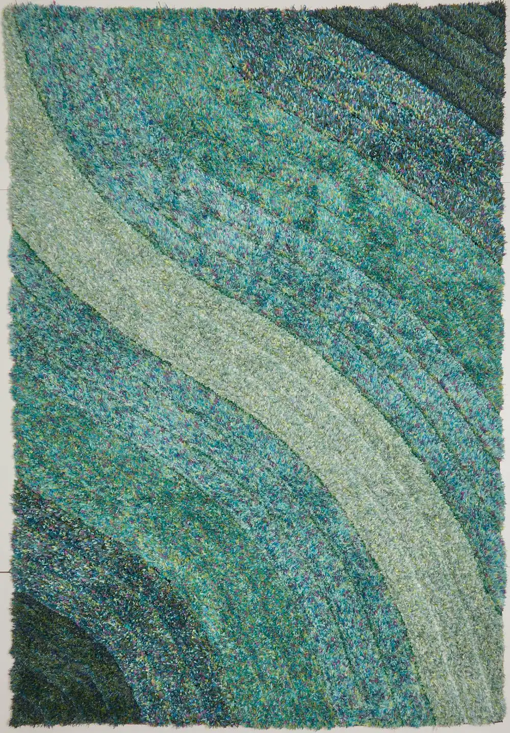 3D Ultimate Shaggy LENA BLUE Rug - Image 3