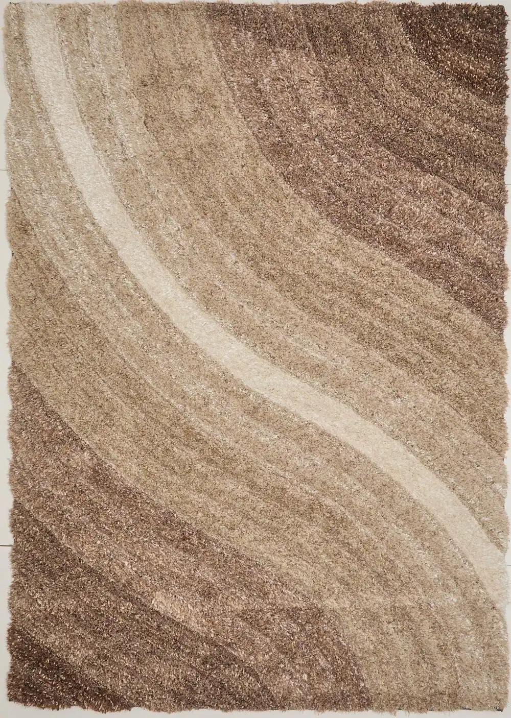3D Ultimate Shaggy LENA MOCHA Rug - Image 3