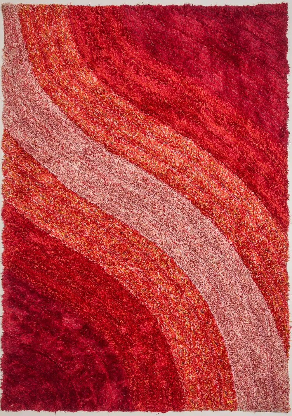 3D Ultimate Shaggy LENA RED Rug - Image 3