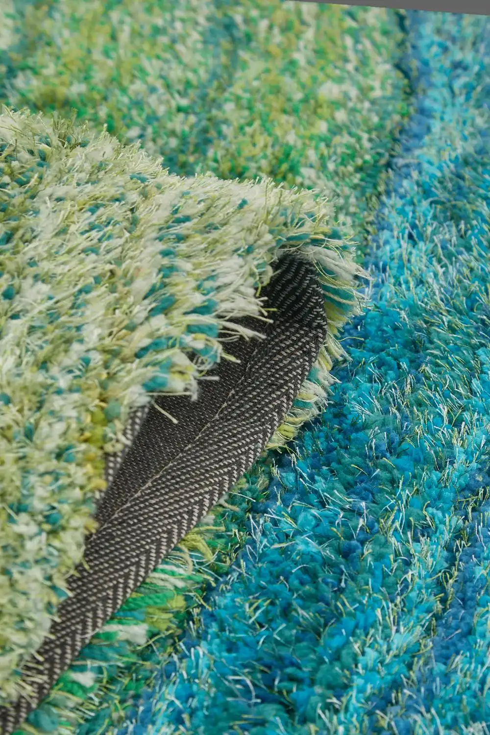 3D Ultimate Shaggy LENA TEAL Rug - Image 4