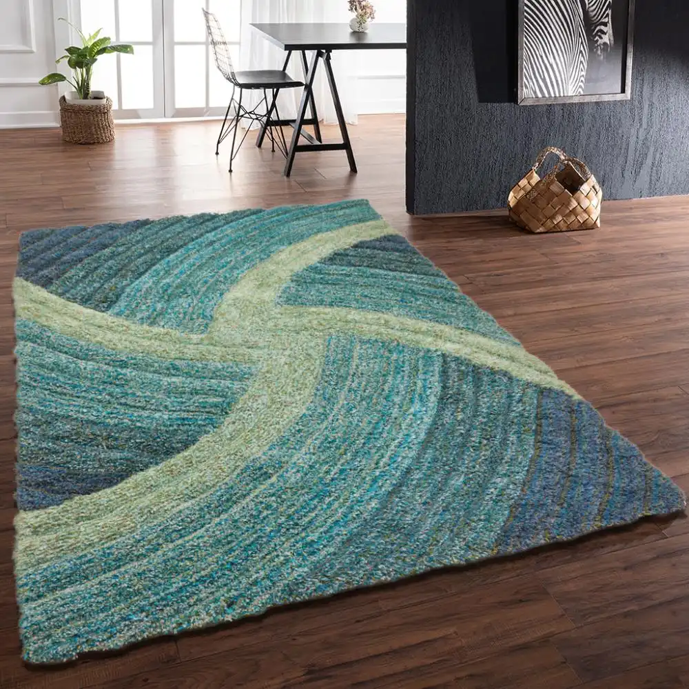 3D Ultimate Shaggy STELLA BLUE Rug