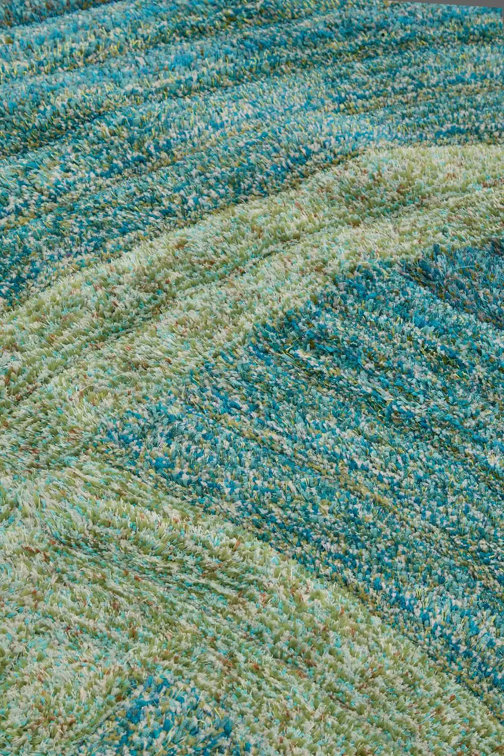 3D Ultimate Shaggy STELLA BLUE Rug - Image 2