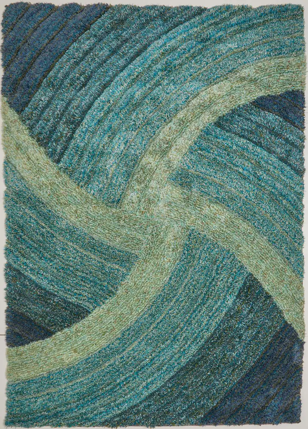 3D Ultimate Shaggy STELLA BLUE Rug - Image 3