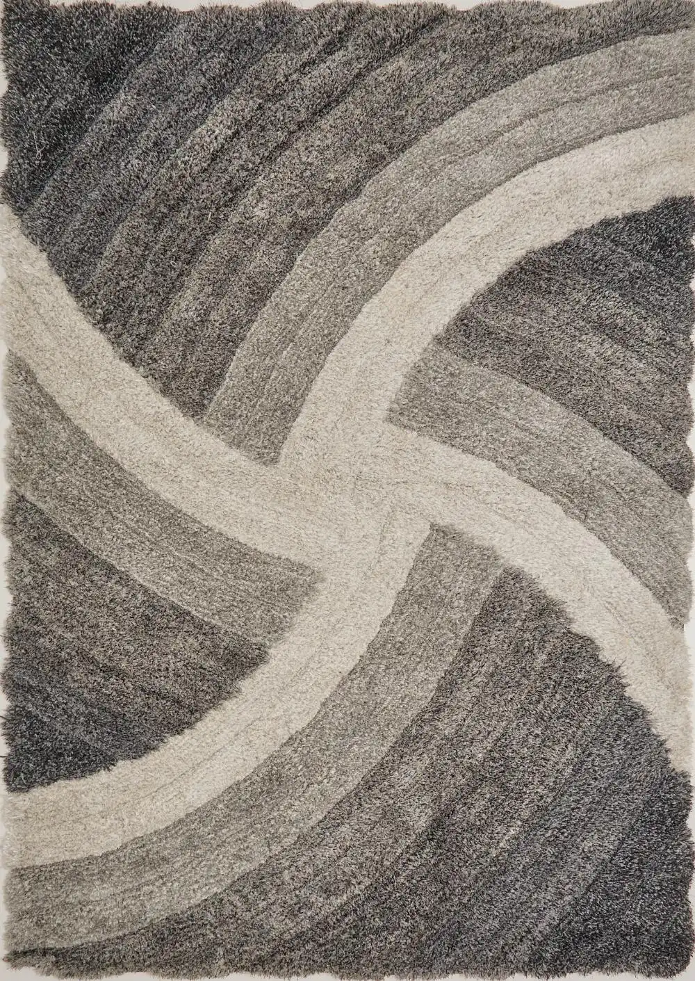 3D Ultimate Shaggy STELLA GREY Rug - Image 3