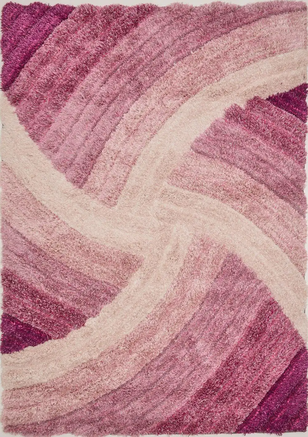 3D Ultimate Shaggy STELLA PURPLE Rug - Image 3