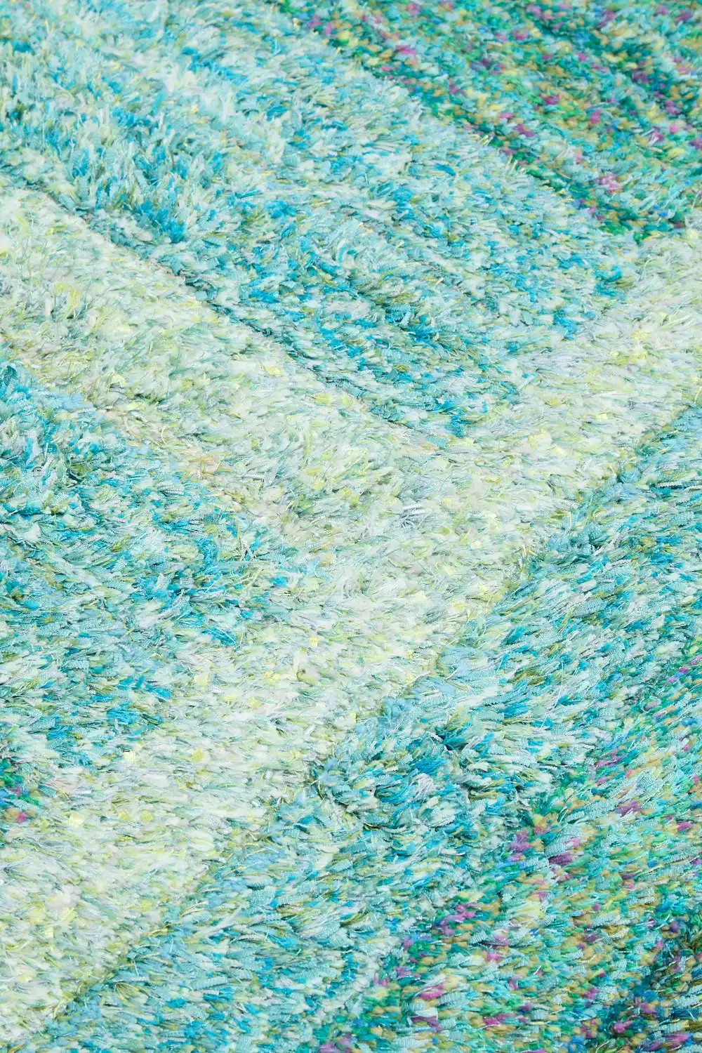 3D Ultimate Shaggy TRELLIS BLUE Rug - Image 2
