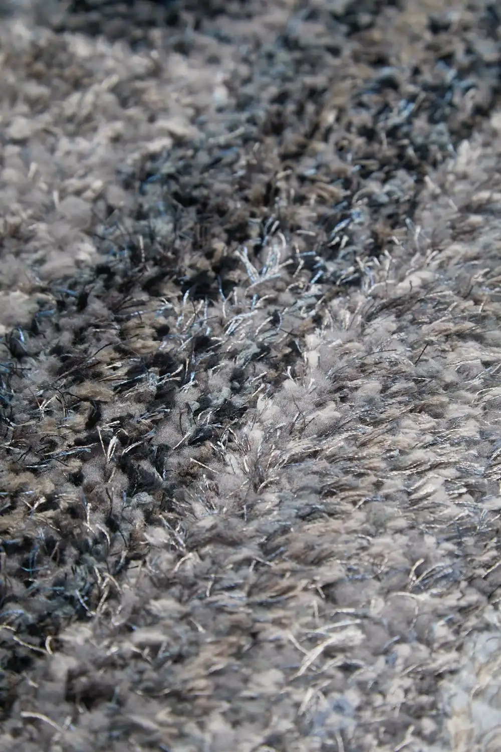 3D Ultimate Shaggy TRELLIS CHARCOAL Rug - Image 2