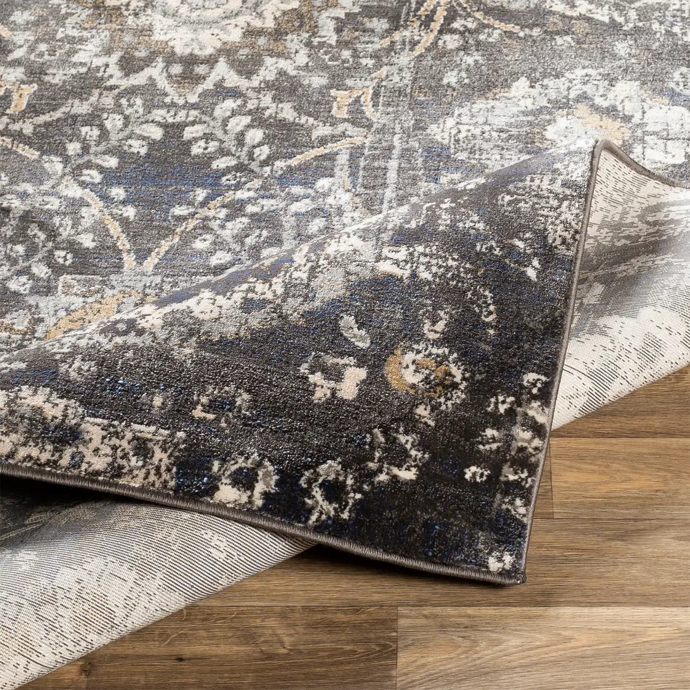 Aarya Vintage Oriental Boho Black Rug - Image 3