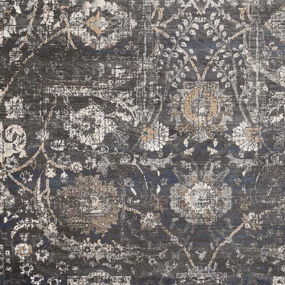 Aarya Vintage Oriental Boho Black Rug - Image 4