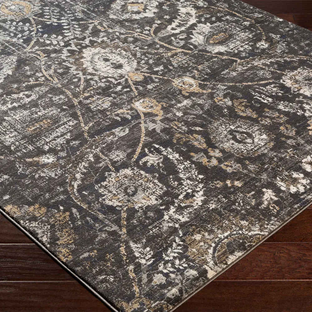 Aarya Vintage Oriental Boho Black Rug - Image 6