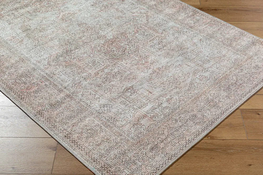 Margot Becki Owens X Livabliss Vintage Oriental Boho Blush/Cream Rug - Image 4