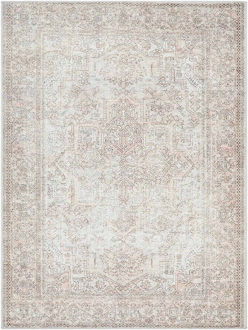 Margot Becki Owens X Livabliss Vintage Oriental Boho Blush/Cream Rug - Image 5