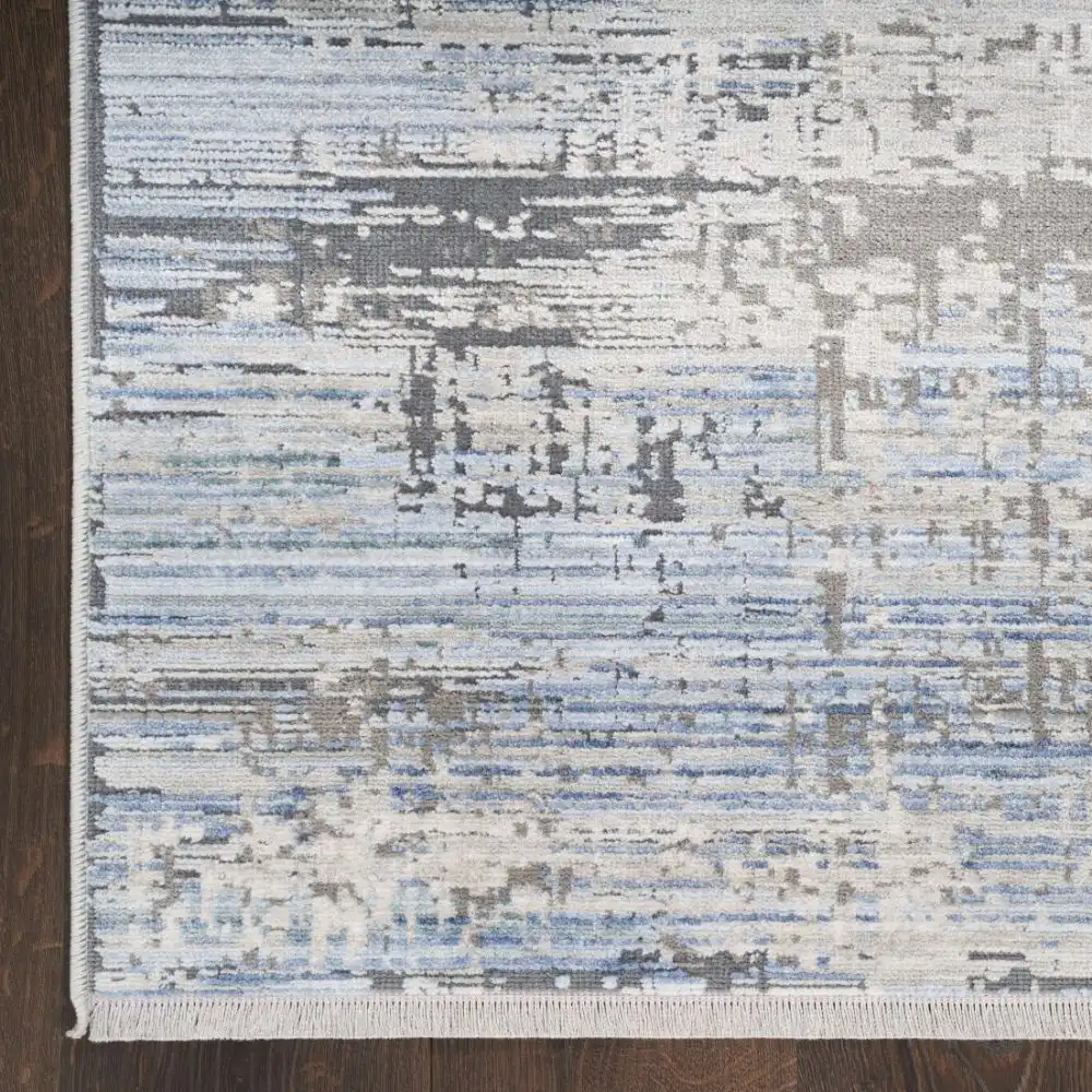 Abstract Hues ABH02 Blue Grey Rug - Image 3