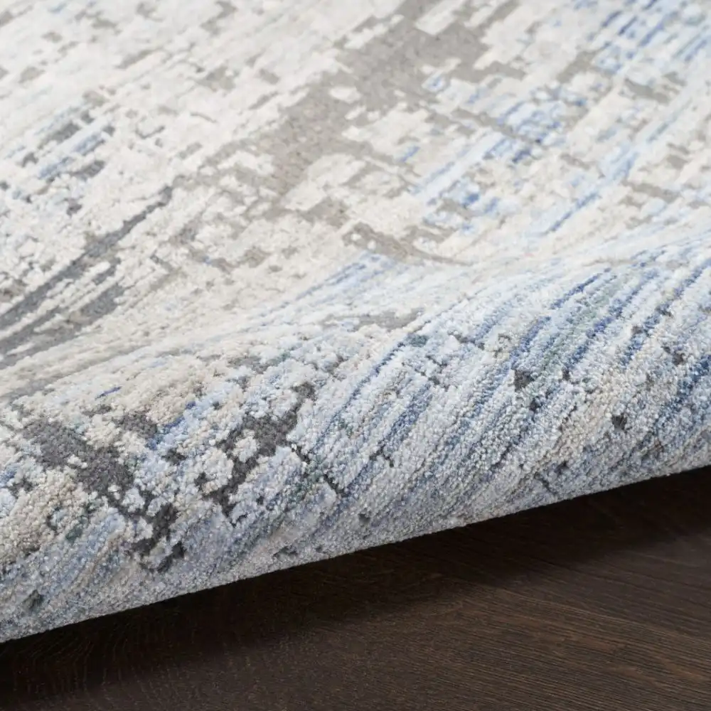 Abstract Hues ABH02 Blue Grey Rug - Image 4