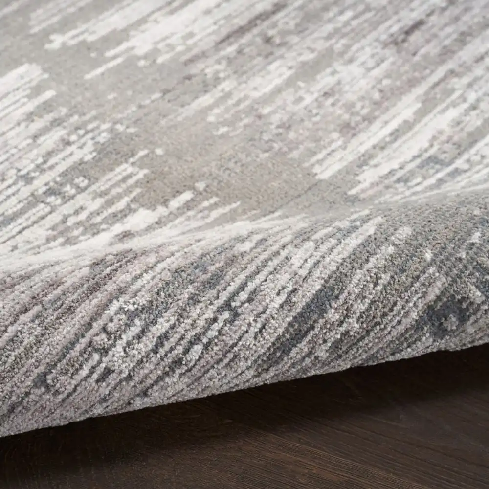 Abstract Hues ABHo3 Grey White Rug - Image 4