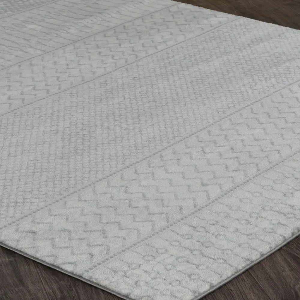 Adele Scandi Geometric Silver Grey Rug - Image 5