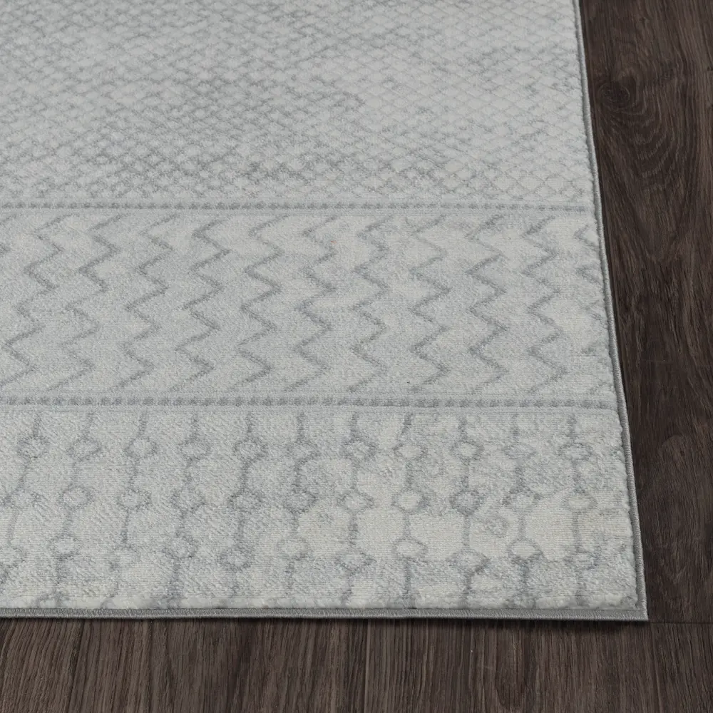 Adele Scandi Geometric Silver Grey Rug - Image 7