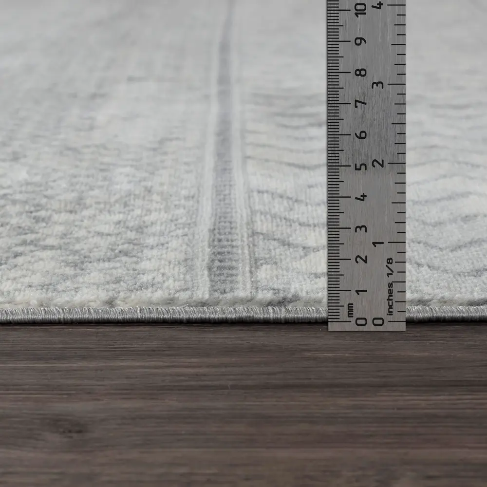 Adele Scandi Geometric Silver Grey Rug - Image 8