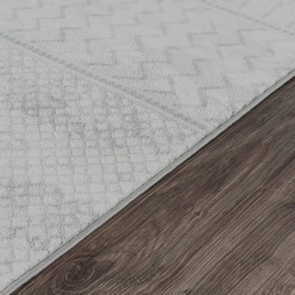Adele Scandi Geometric Silver Grey Rug - Image 9