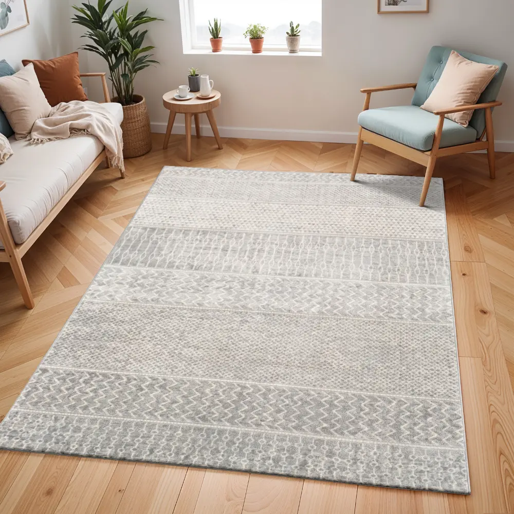 Adele Scandi Global Grey Rug - Image 5