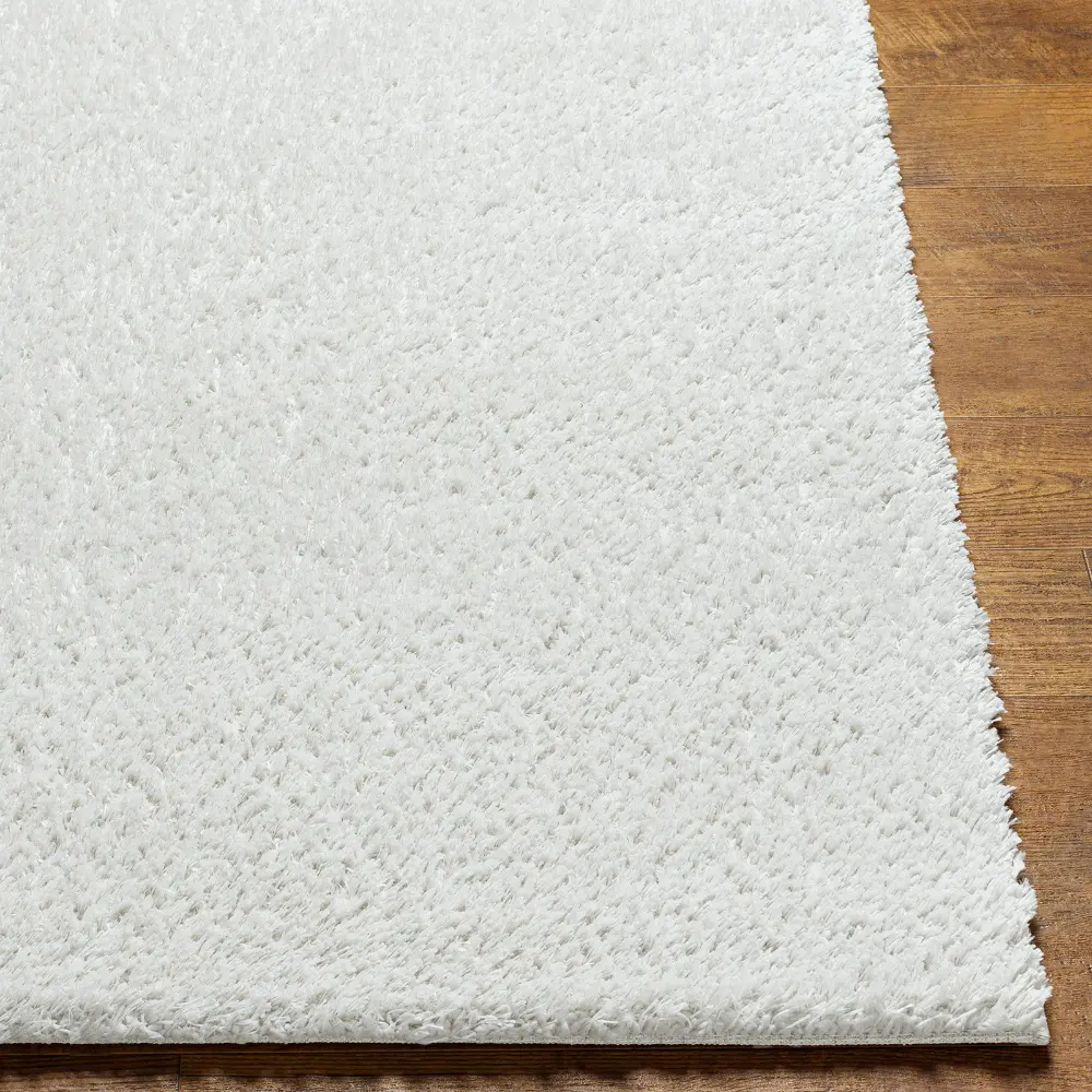 Adley Shaggy Modern Plush Pile Light Grey Rug - Image 4