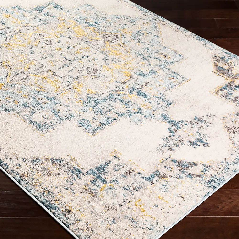 Agra Vintage Oriental Boho Sky Blue Rug - Image 10