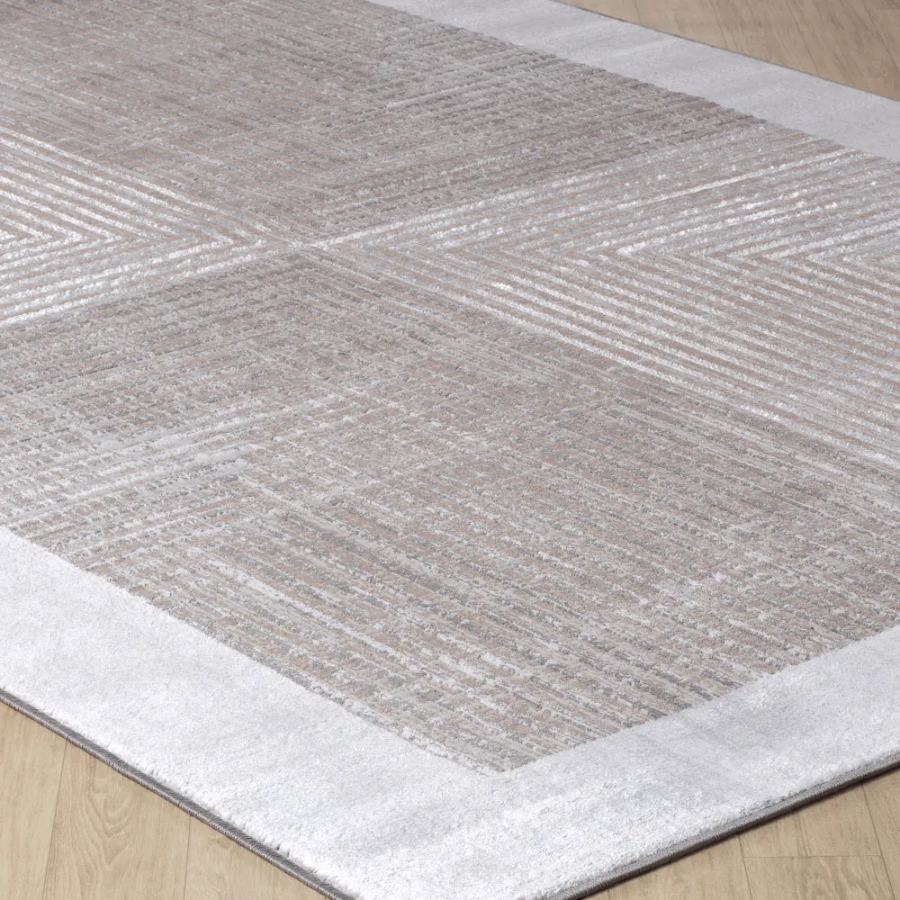 Aitana Scandi Modern Beige/White Rug - Image 3