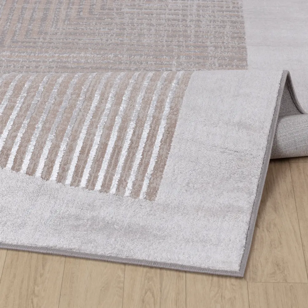 Aitana Scandi Modern Beige/White Rug - Image 7