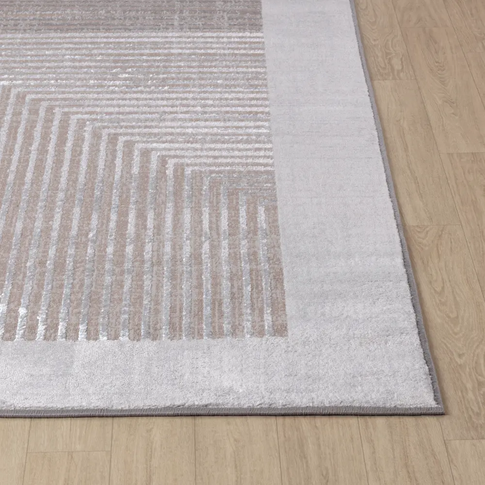 Aitana Scandi Modern Beige/White Rug - Image 8