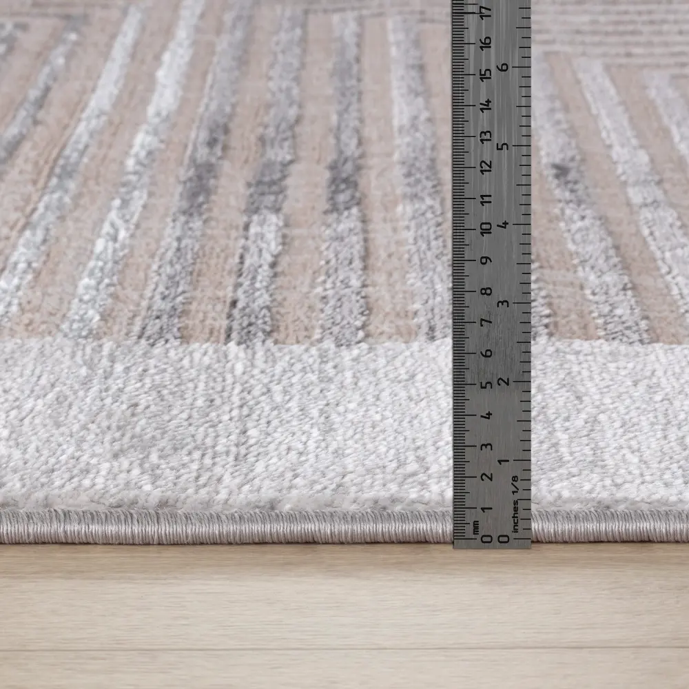 Aitana Scandi Modern Beige/White Rug - Image 9