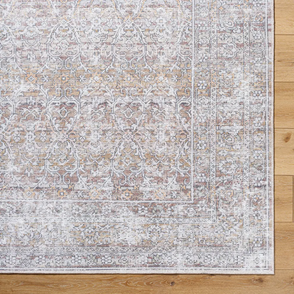 Rainier Our Pnw Home X Livabliss Machine Washable Oriental Boho Dark Brown/Cream Rug - Image 5