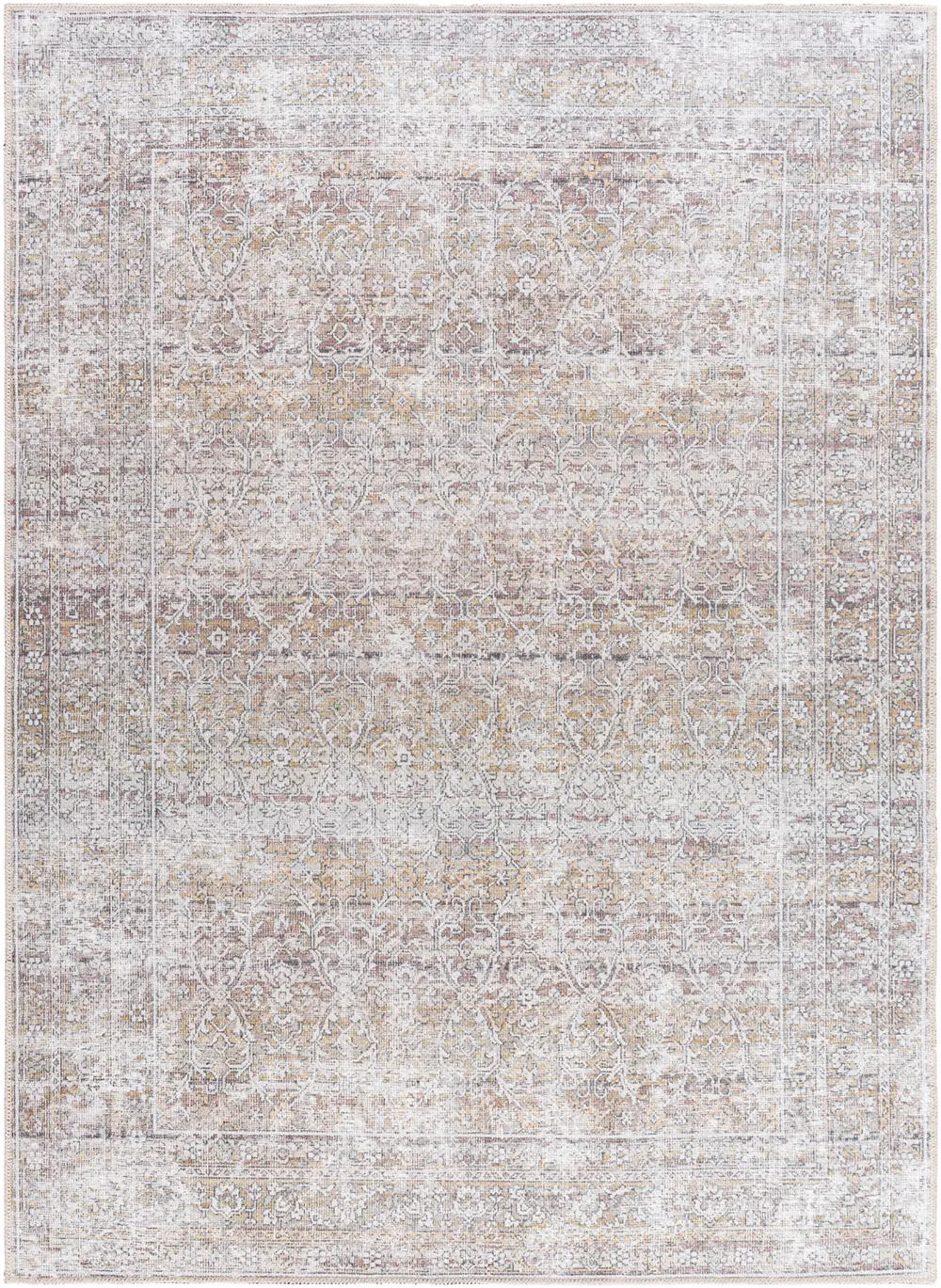 Rainier Our Pnw Home X Livabliss Machine Washable Oriental Boho Dark Brown/Cream Rug - Image 7