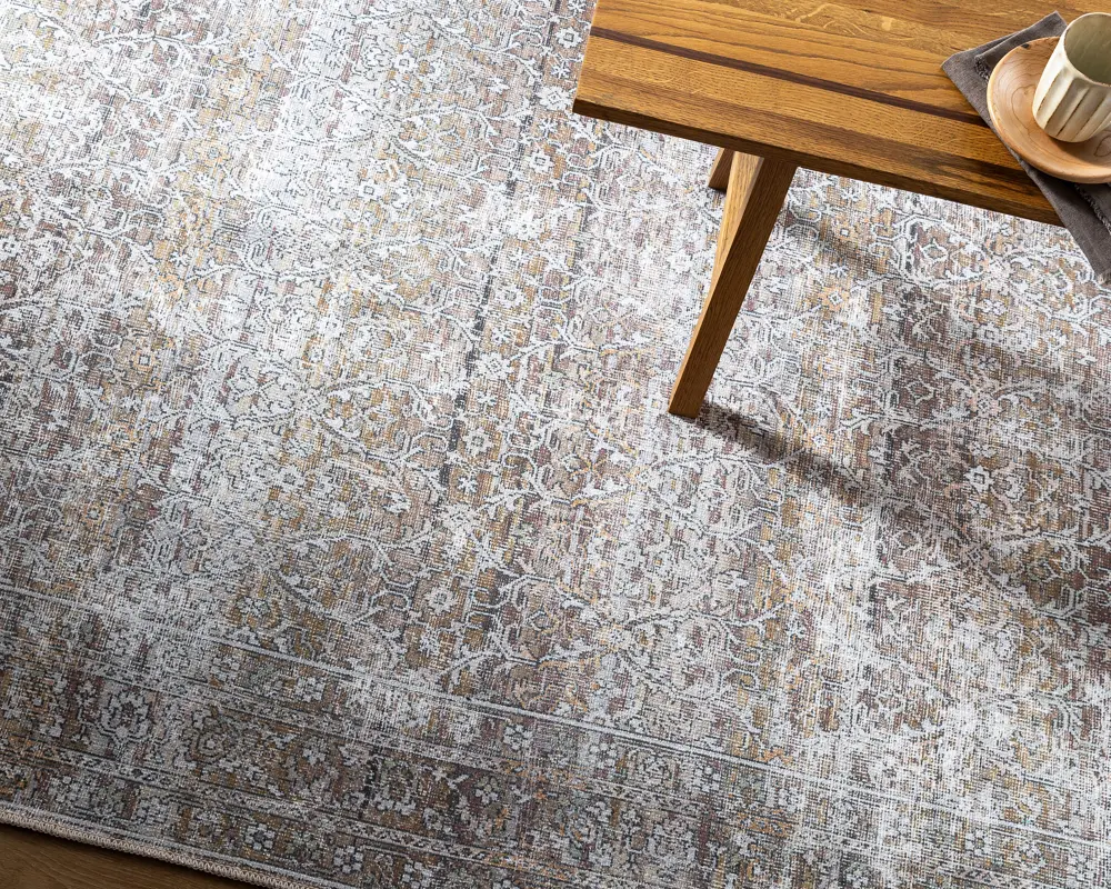 Rainier Our Pnw Home X Livabliss Machine Washable Oriental Boho Dark Brown/Cream Rug - Image 9