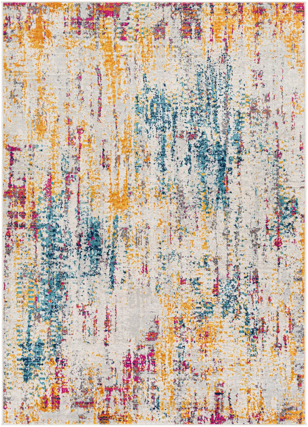 Alana Abstract Modern Marble Blue Rug - Image 3