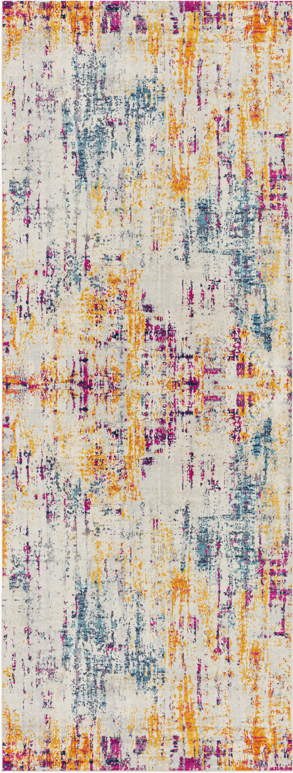 Alana Abstract Modern Marble Blue Rug - Image 5