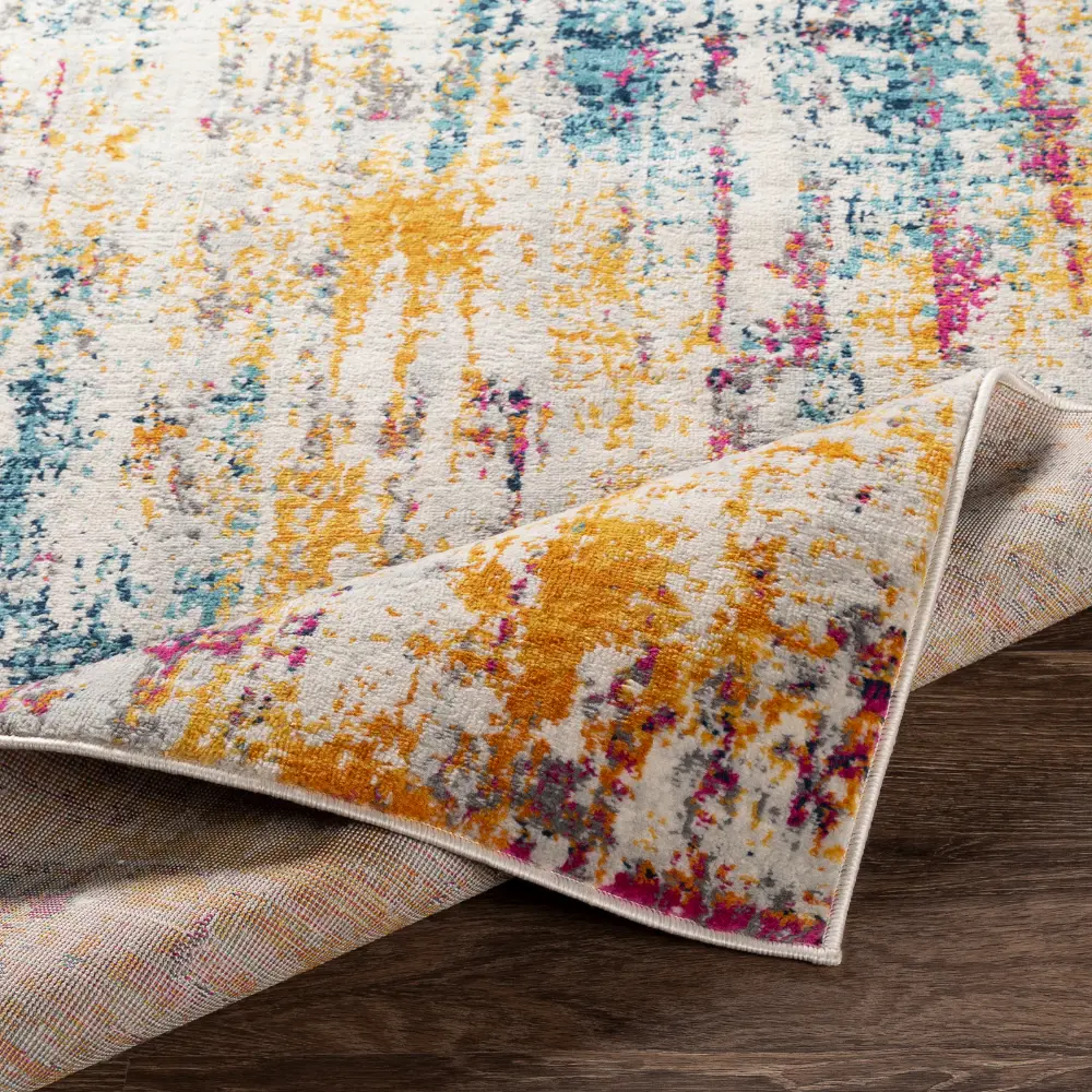 Alana Abstract Modern Marble Blue Rug - Image 7
