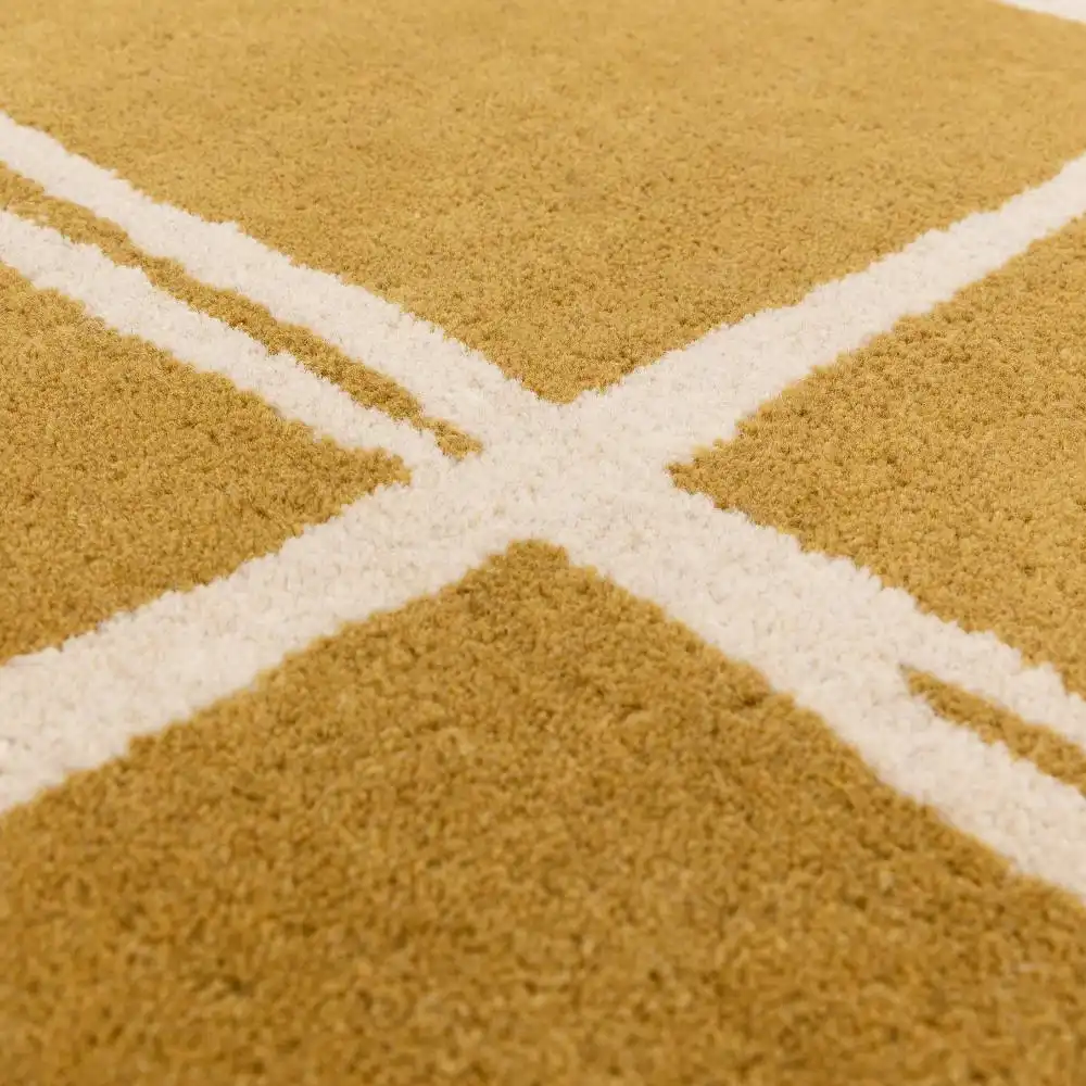 Albany Asiatic Grid Gold Rug - Image 4
