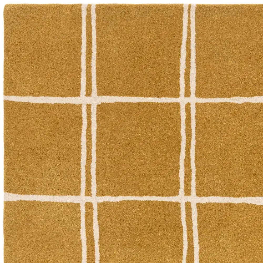 Albany Asiatic Grid Gold Rug - Image 6