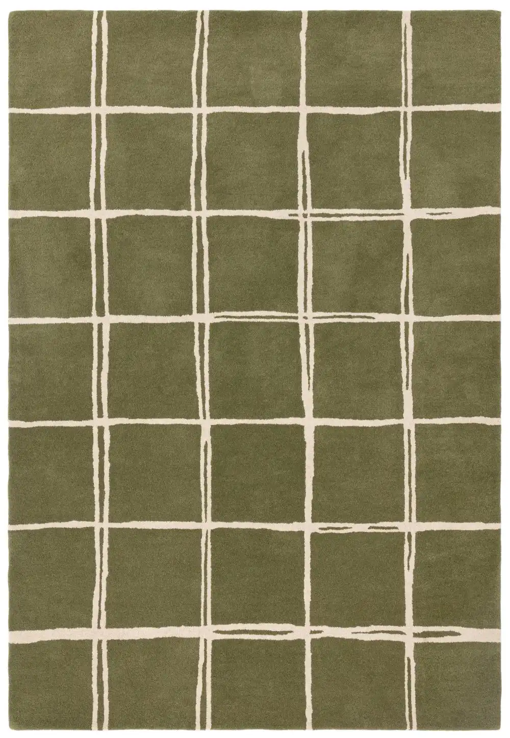 Albany Asiatic Grid Olive Rug - Image 6