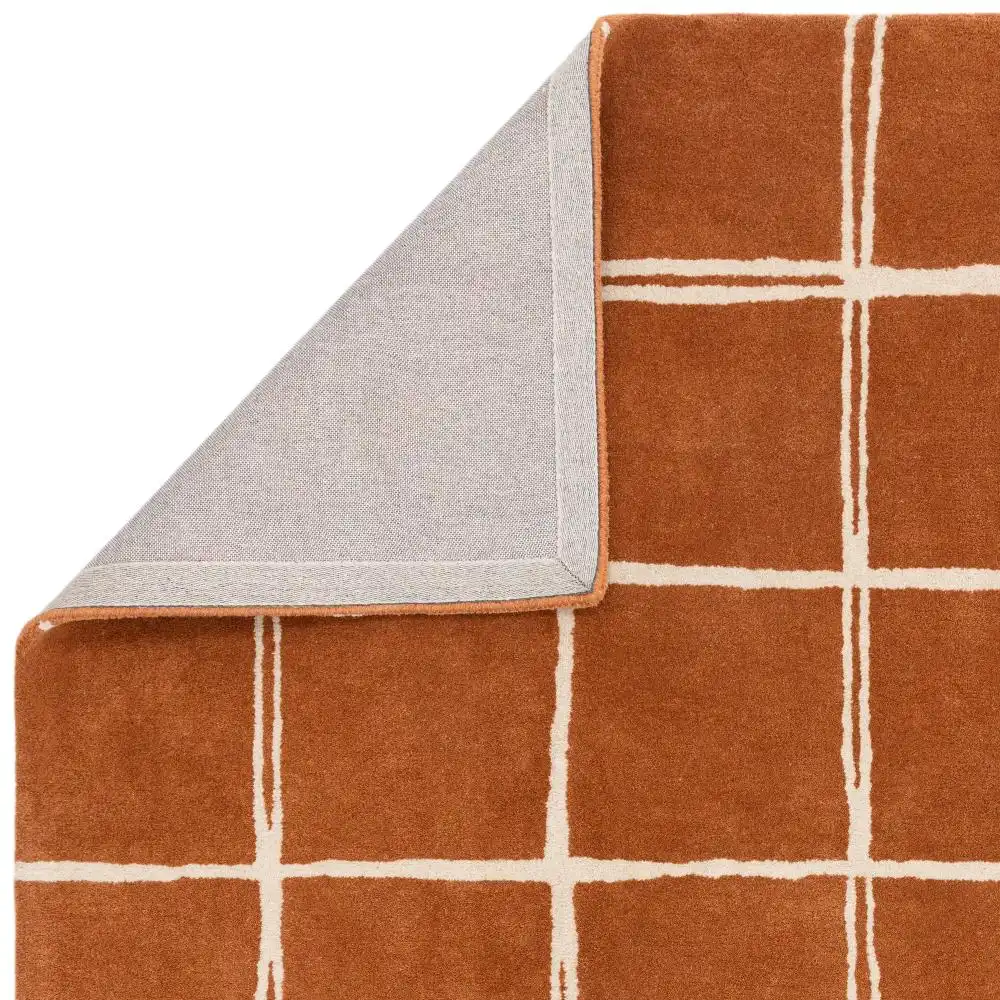 Albany Asiatic Grid Rust Rug - Image 4