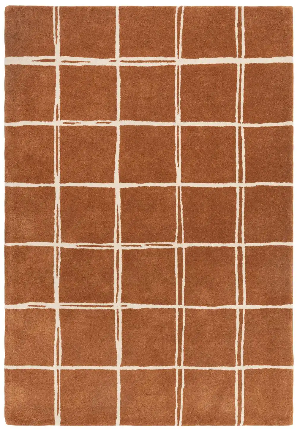 Albany Asiatic Grid Rust Rug - Image 7