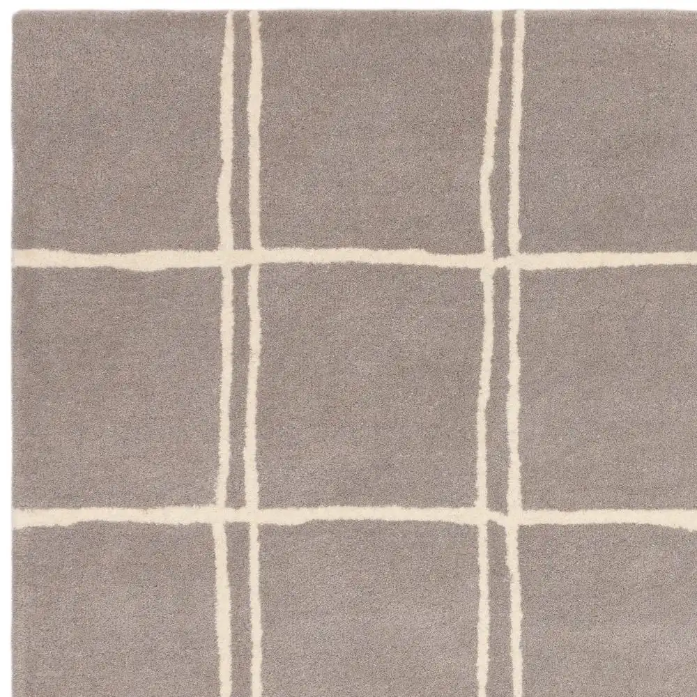 Albany Asiatic Grid Silver Rug - Image 4