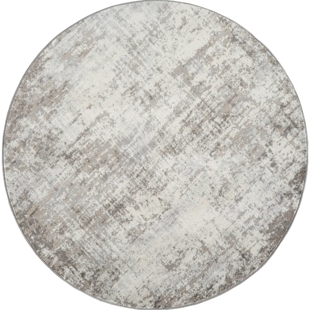 Alix Abstract Modern Marble Medium Grey Rug - Image 4