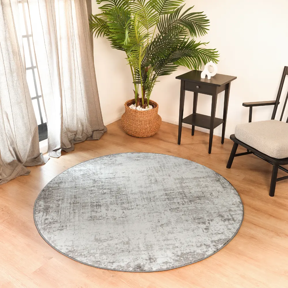 Alix Abstract Modern Marble Medium Grey Rug - Image 8
