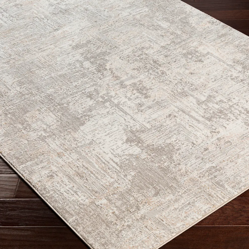 Allegro-Abstract  Beige Grey Modern Marble Living Dining Bedroom Rug ALG2320 - Image 4