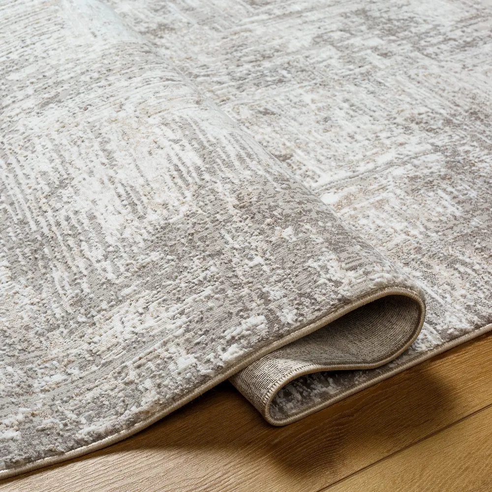Allegro-Abstract  Beige Grey Modern Marble Living Dining Bedroom Rug ALG2320 - Image 5